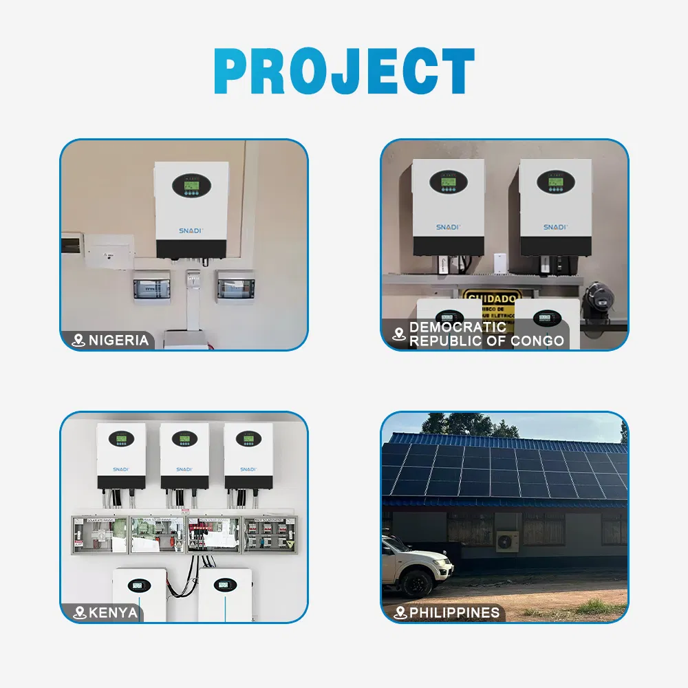 5kw عاكس شمسية هجينة خارج الشبكة 48V عواكس طاقة موجة جيبية نقية