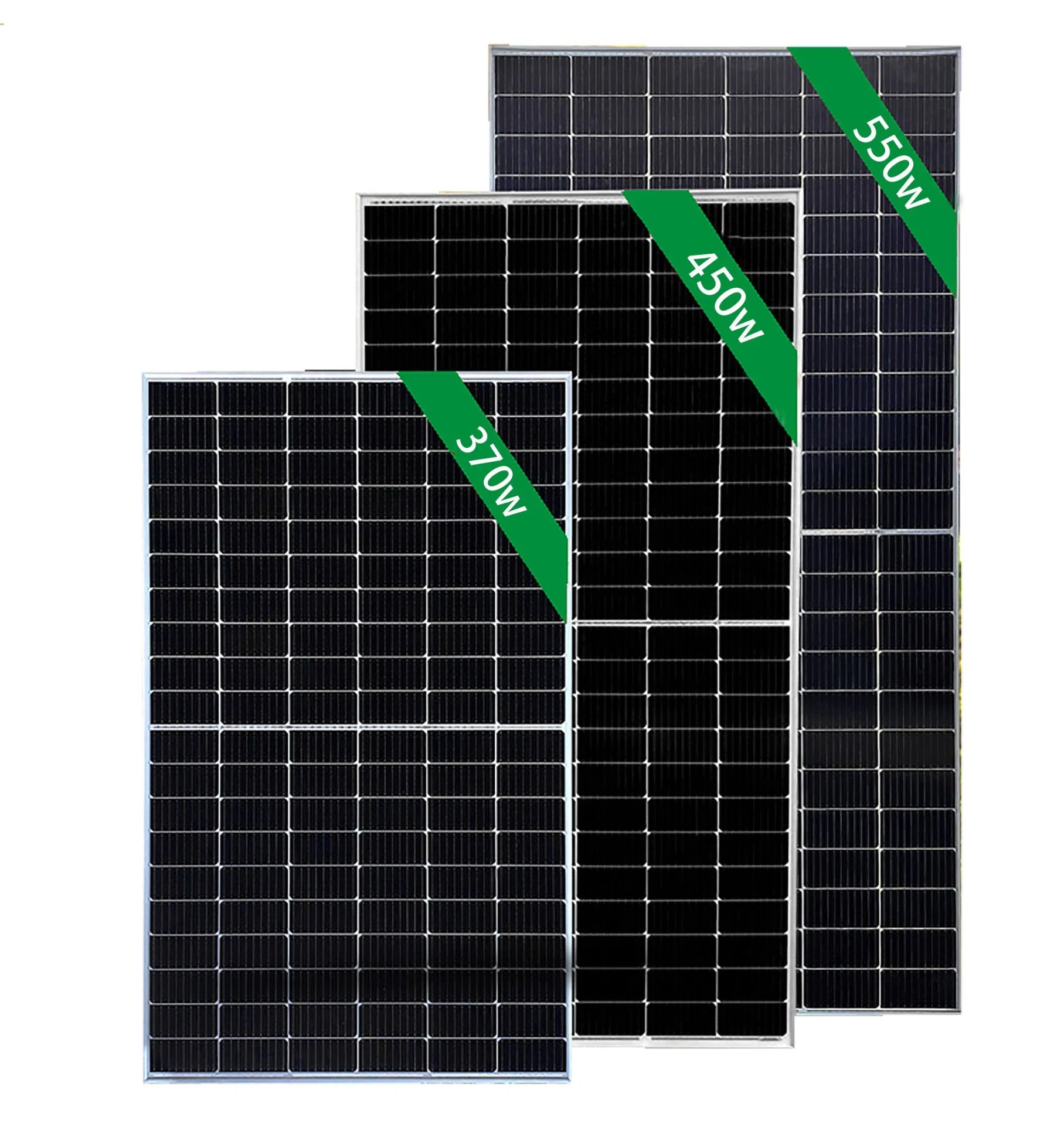 الطبقة 1 العلامة التجارية جينكو لونجي جا ترينا لوحة شمسية 370W 450W 540W 550W وحدة PV أحادية البلورة كاملة سوداء ثنائية الوجه لنظام الطاقة المنزلية
