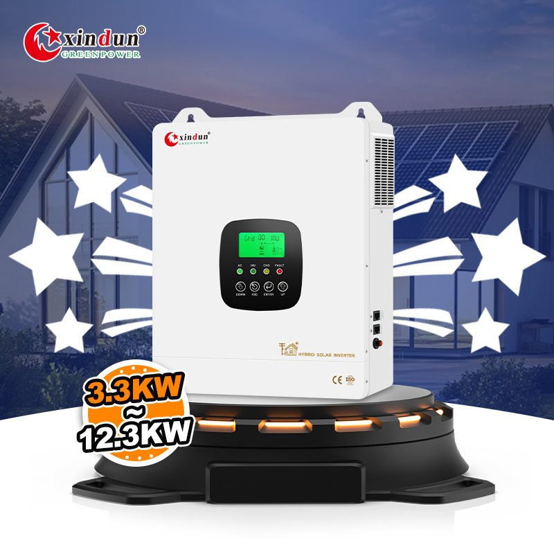 أفضل طاقة متجددة ضوء شمسية 12kw 3000W 10kw 3kw 6kw 4000W عاكس طاقة هجينة على الشبكة بجهد أحادي موجة جيبية نقية سعر للطاقة الشمسية للمنزل