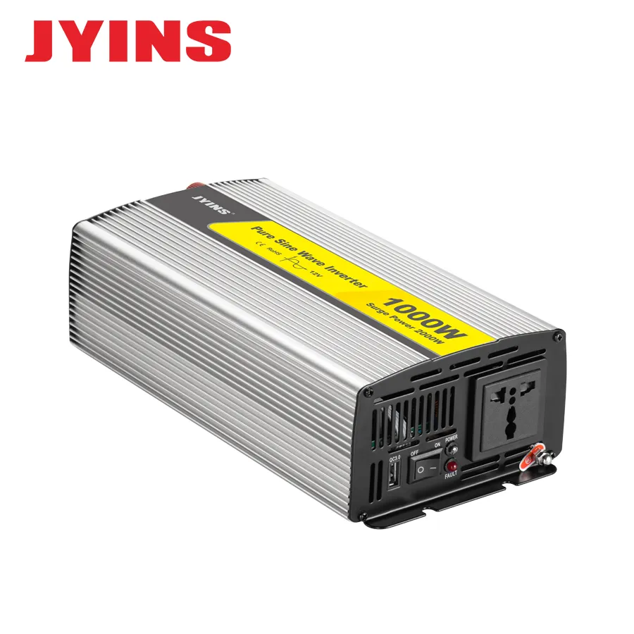 1000W 12V/24V/48V إلى 220V محول طاقة شمسية على شكل موجة جيبية نقية