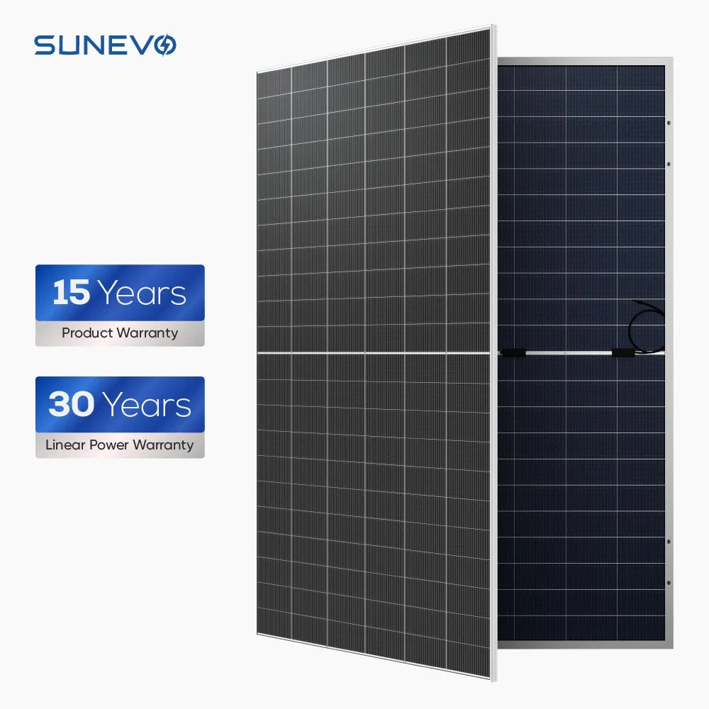 ألواح الطاقة الشمسية ثنائية الوجه من نوع Sunevo N 700W 720W 730W 740W 750W ألواح شمسية أحادية البلورة كاملة لوحدات الطاقة الشمسية الفوتوفولطية للاستخدام المنزلي
