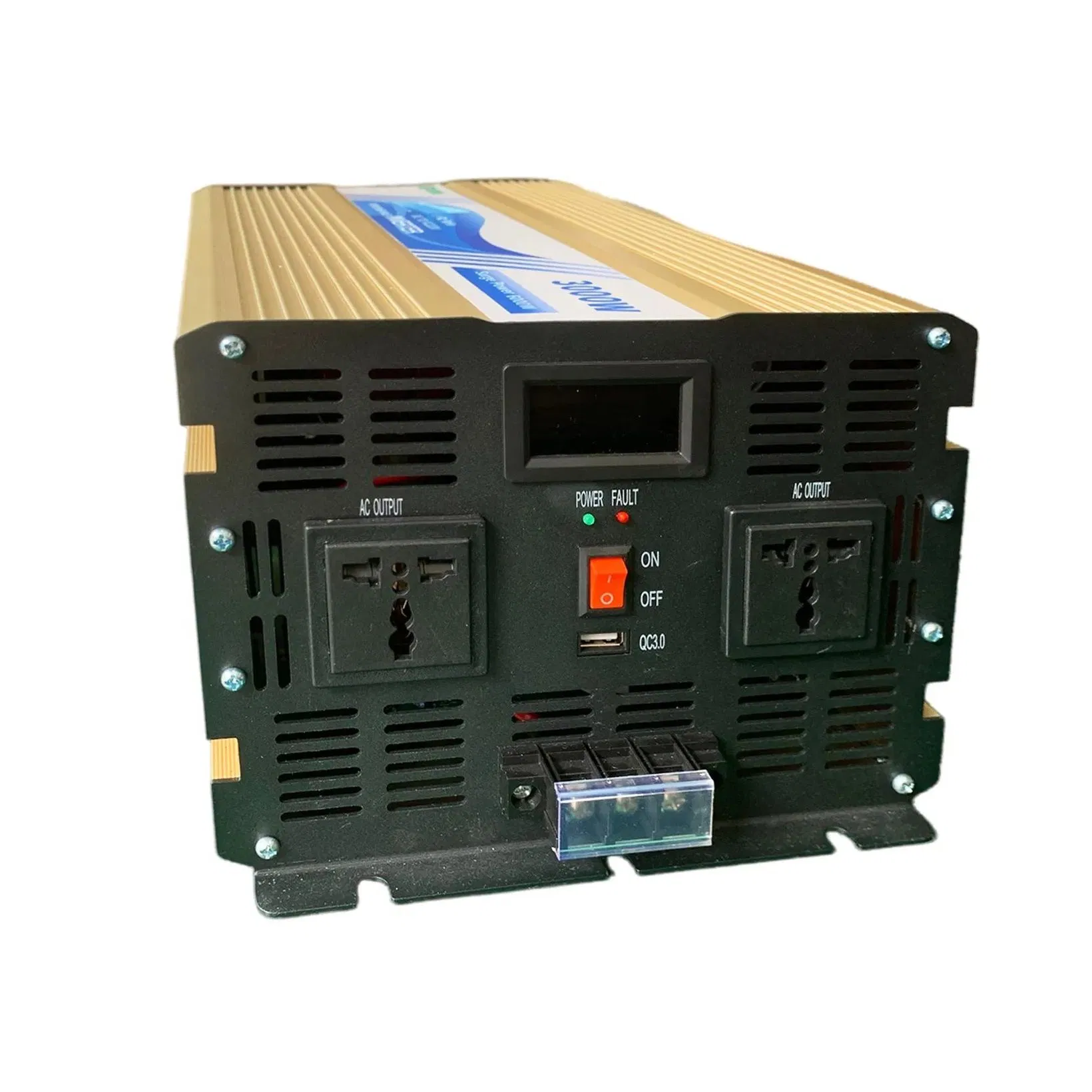 3000W/3kw 12V/24V/48V تحويل التيار المستمر إلى تيار متردد 110V/120V/220V/230V عاكس طاقة شمسية بتيار جيبي نقي