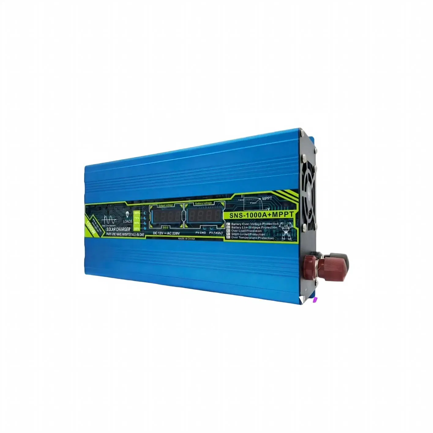 1000W 1500W 12V عاكس الطاقة الشمسية الهجين بموجة جيبية نقية 30A MPPT