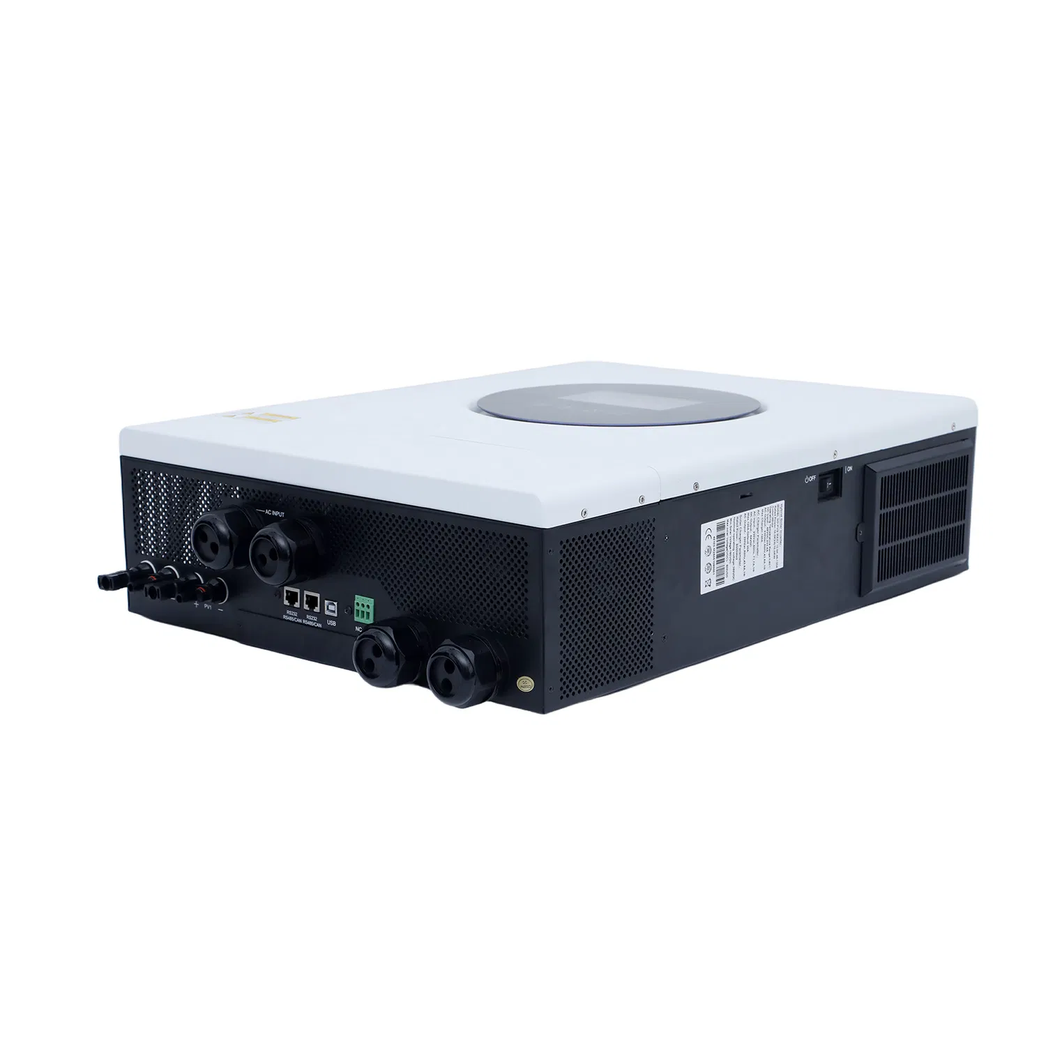 محول طاقة موجة جيبية نقية عالية التردد 5500W وحدة تحكم شحن MPPT محول شمسي هجين خارج الشبكة لبطارية الرصاص الحمضية والليثيوم