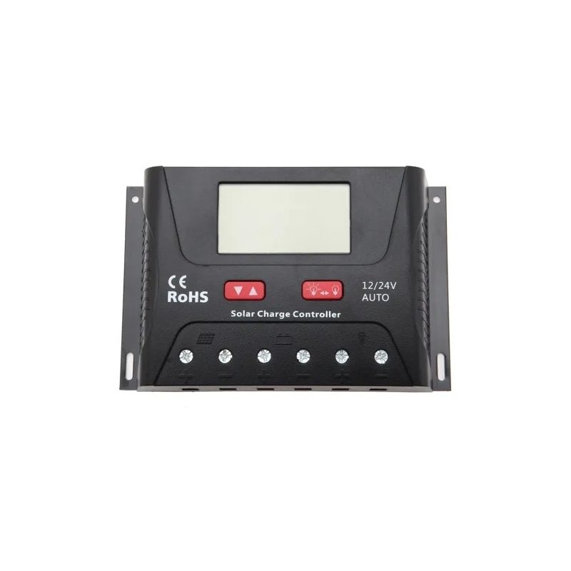 وحدة تحكم شحن شمسي أوتوماتيكية وحدة تحكم PWM شاشة LCD مزدوجة USB 5V مخرج لوحة شمسية منظم PV