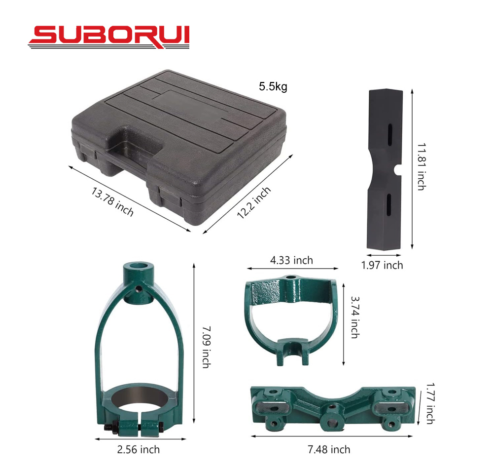 Conjunto de Acessórios para Furadeira Suborui com Broca de Mortise, Conjunto de Cinzel Oco para Furos Quadrados, Conjunto de Localizador para Furadeira de Bancada, Ferramentas para Mortise e Tenon para Marcenaria, Máquina de Tenon