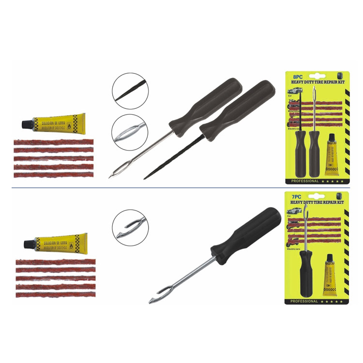 Ferramentas de Reparação de Pneus de Emergência Sem Câmara Universais para Bicicleta e Carro, Kit de Ferramentas para Reparação de Furos