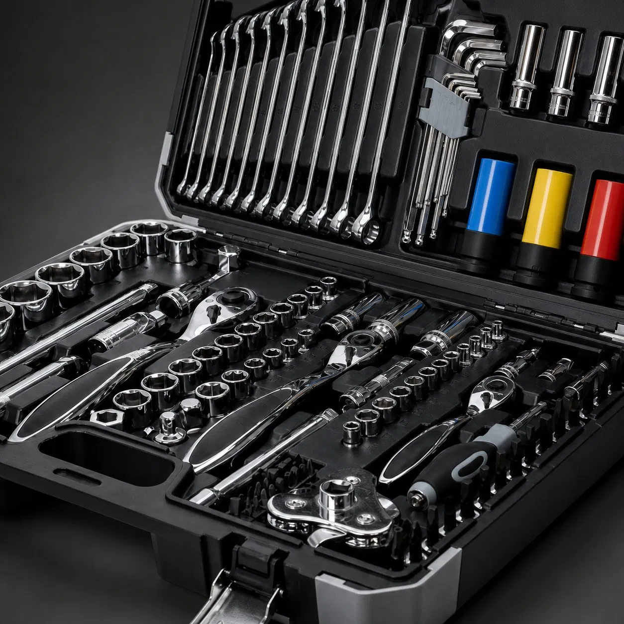 128PCS Conjunto de Ferramentas para Reparação de Automóveis, Estojo de Chave de Soquete, Kit de Ferramentas Manuais para Mecânico