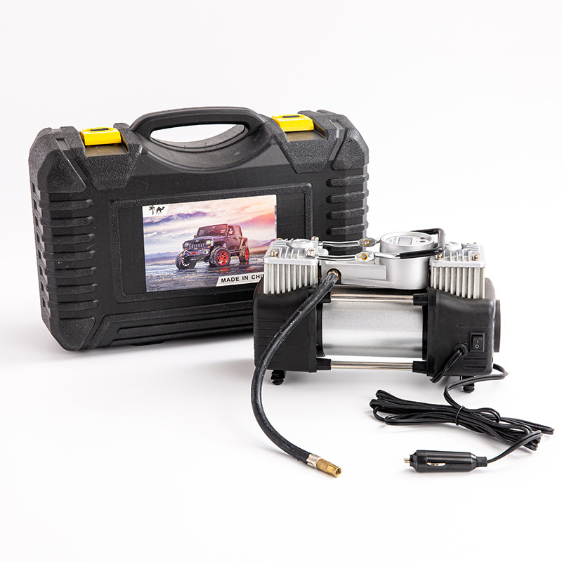 12V Manutenção de Emergência Carro Duplo Cilindro Portátil Rápido Reabastecimento de Ar Pneus Ferramenta Veicular Bomba de Ar Infladores de Pneus