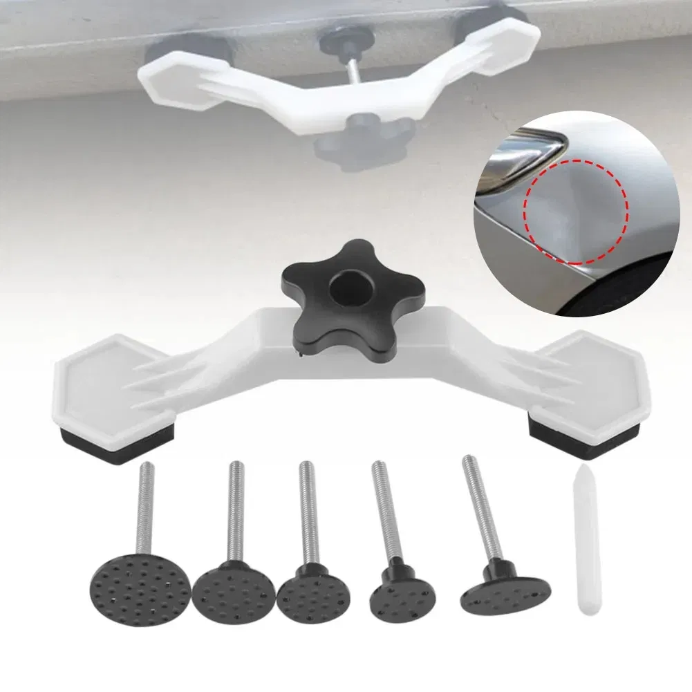Conjunto de ferramentas para reparo de amassados em carros sem pintura, ferramenta de conserto de danos na carroceria, puxador de ponte para remoção de amassados, tabs de cola, ferramentas de reparo manuais