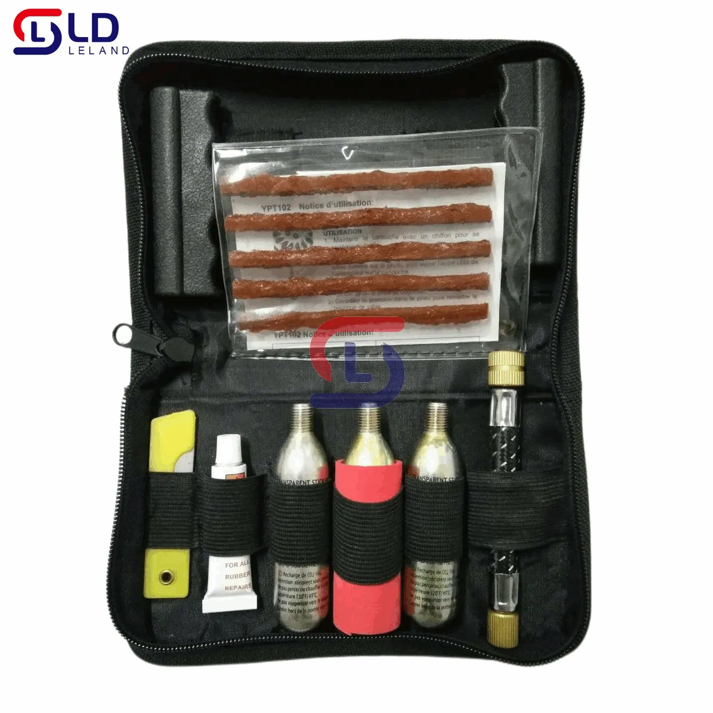 Kit de Reparação de Pneus Tubeless para Carro, Moto, Bicicleta, Ferramenta de Reparação de Pneus com CO2 Cartucho