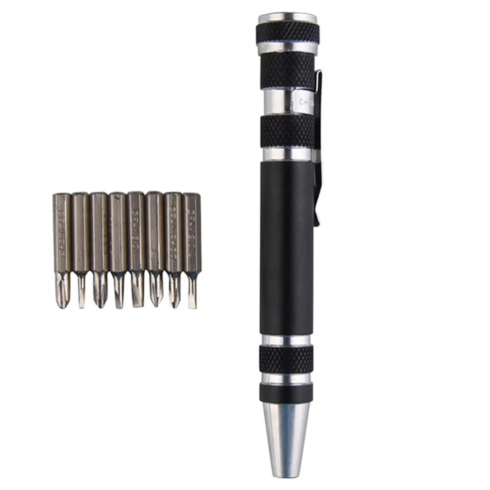 8 em 1 Conjunto de Bits de Chave de Fenda Magnética de Precisão para Pocket Style (Fenda + Phillips), Kit de Ferramentas para Reparação Eletrônica
