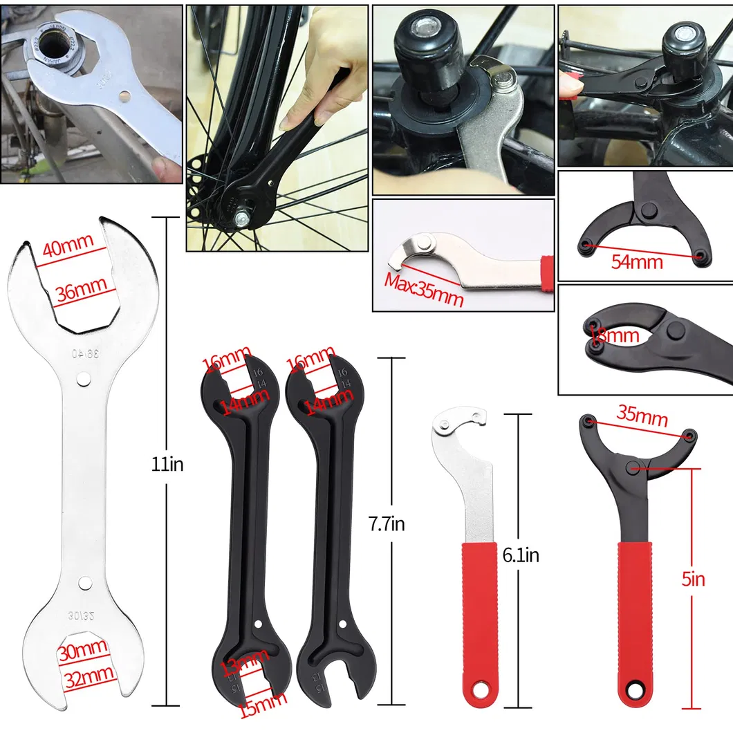 44PCS Conjunto de Ferramentas Profissionais para Reparação de Bicicletas