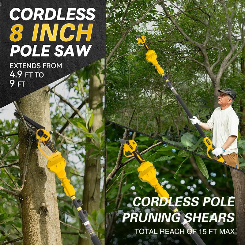 Kit de Ferramentas Elétricas Yellow Garden PRO 3-in-1 com Serra Cadeia