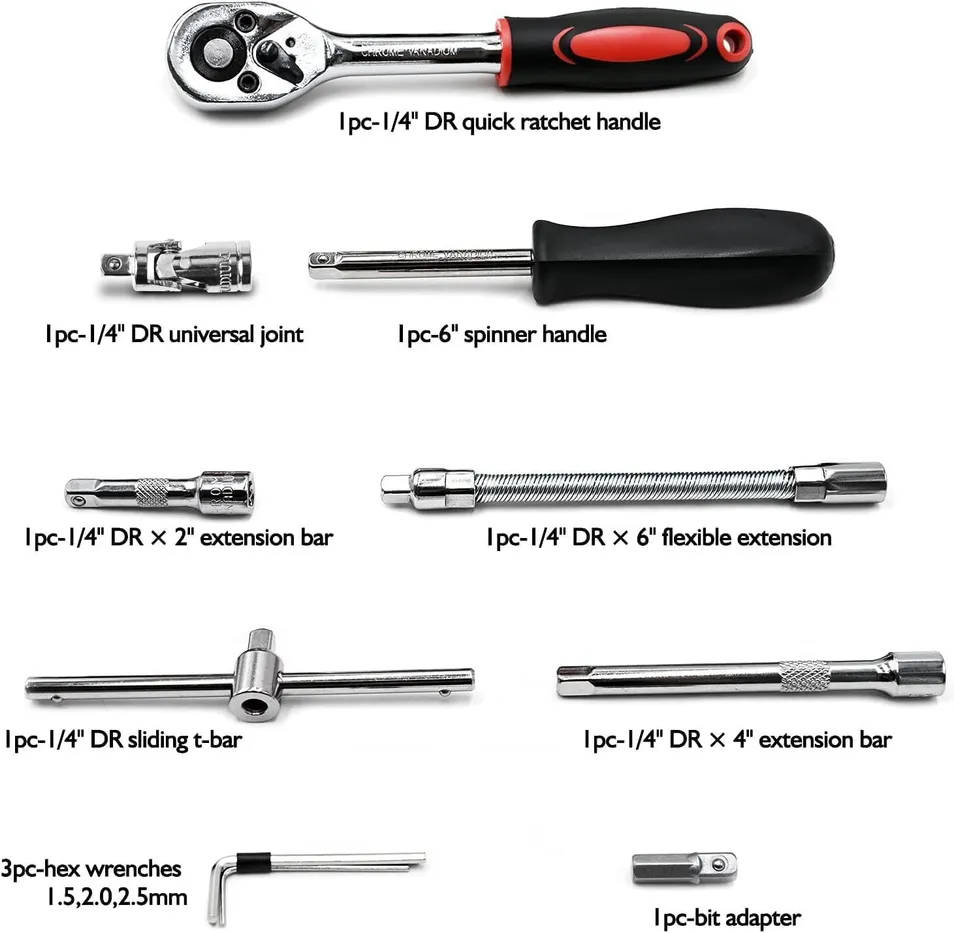 Kit de Ferramentas para Reparação Automotiva em Sistema Métrico com Isolamento de Grau Industrial