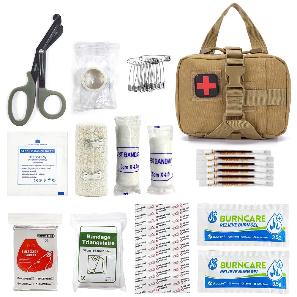 Bolsa Compacta de Primeiros Socorros Tática Molle para Homens ao Ar Livre EDC Caça Oxford