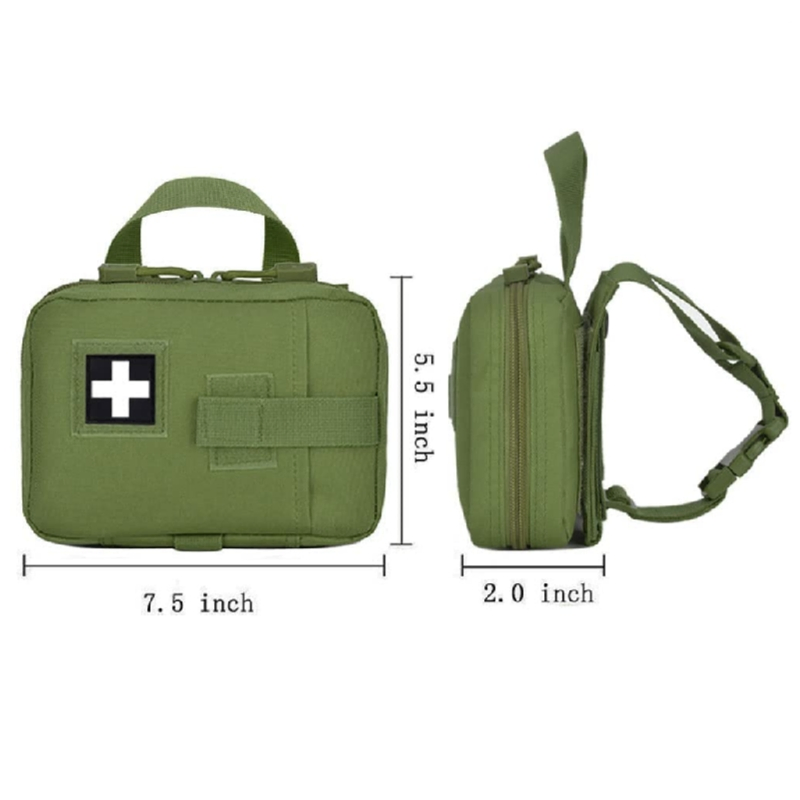 Bolsa Compacta de Primeiros Socorros Tática Molle para Homens ao Ar Livre EDC Caça Oxford