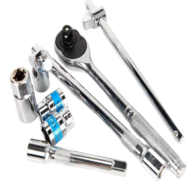 Conjunto de Chave de Catraca Multifuncional de Ferramentas para Reparação Mecânica de Automóveis