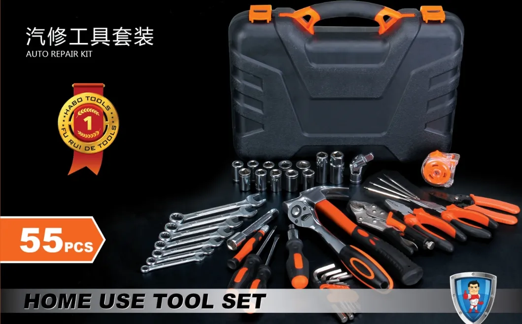 Kit de Reparação e Manutenção de Automóveis, Ferramenta Combinada de Hardware, Chave de Soquete e Chave de Fenda, Kit de Ferramentas para Casa