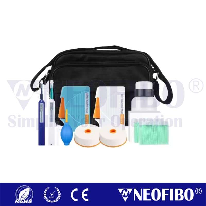 NEOFIBO CK-13CN Caixa de Limpeza com Toalhetes Sem Pelos para Conectores MPO/MTP Ferramentas de Manutenção de Alta Precisão Kit de Limpeza de Fibra Óptica Limpeza de Cassete de Fibra Óptica