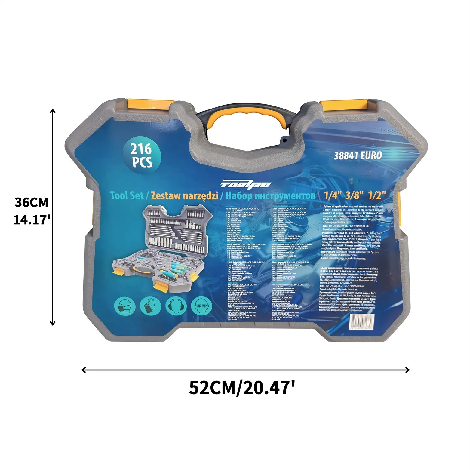 Kit de Ferramentas Combo Pesado 216PCS - Detalhe 4
