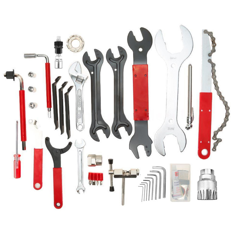 44PCS Conjunto de Ferramentas Profissionais para Reparação de Bicicletas Conjunto de Ferramentas de Manutenção de Bicicletas de Qualidade para Manutenção de Bicicletas de Montanha e de Estrada