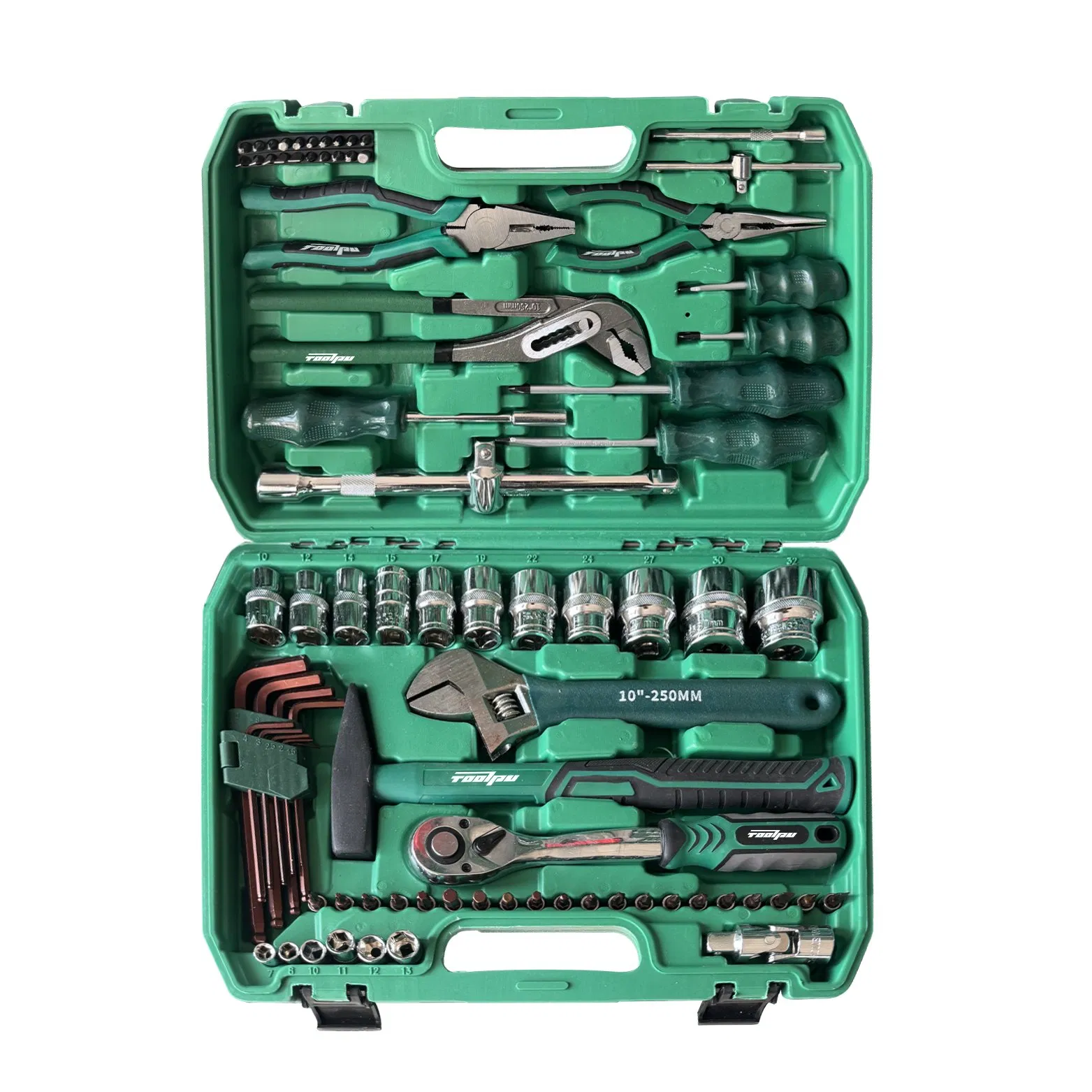 79 Conjunto de Ferramentas Master Mechanic PCS, Conjunto de Soquetes e Ferramentas Manuais Multiuso para Carro, Moto, Casa e Manutenção Industrial