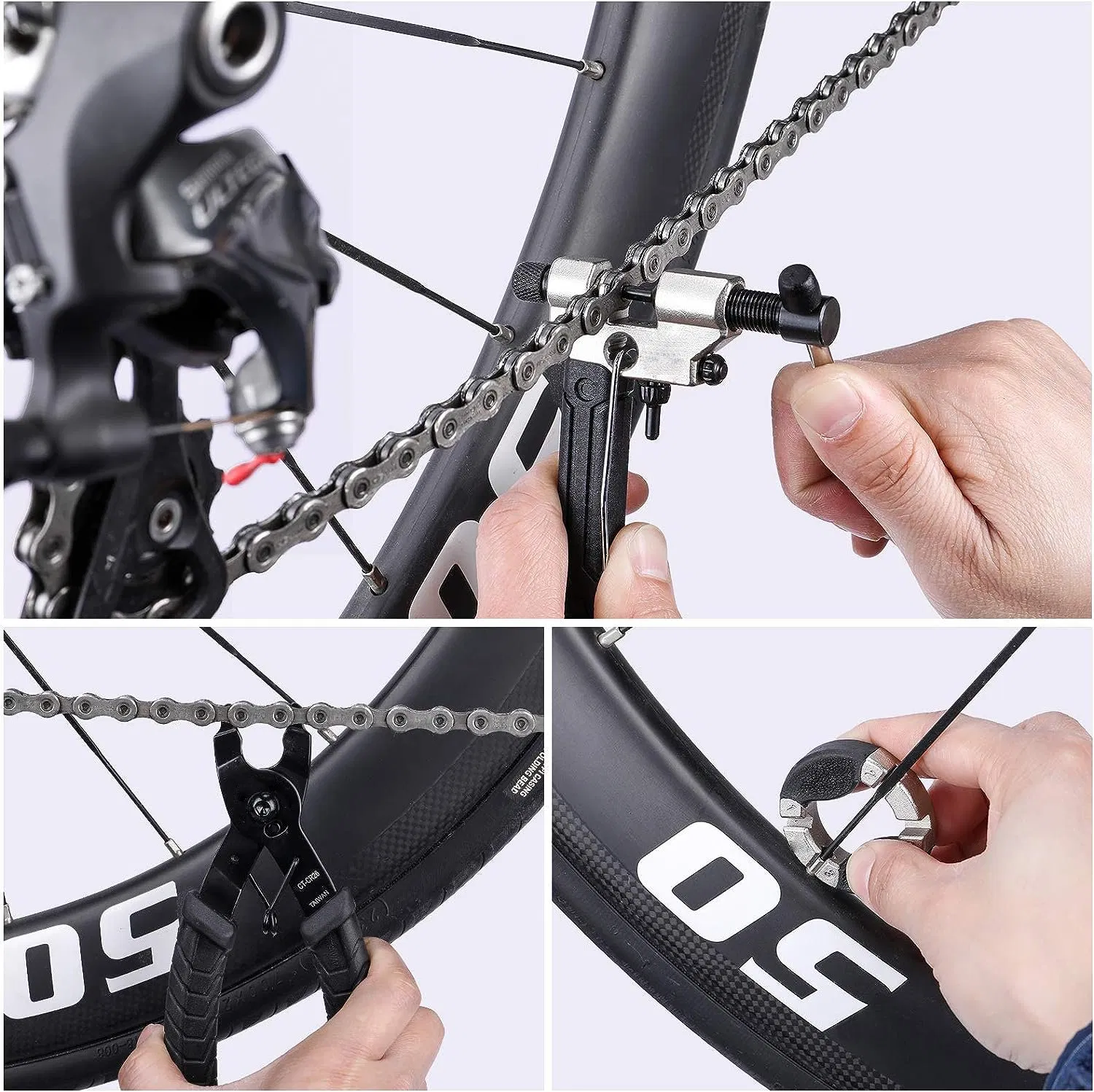 Kit de Ferramentas para Reparação de Bicicleta G-Carve Bikehand com Chave de Torque