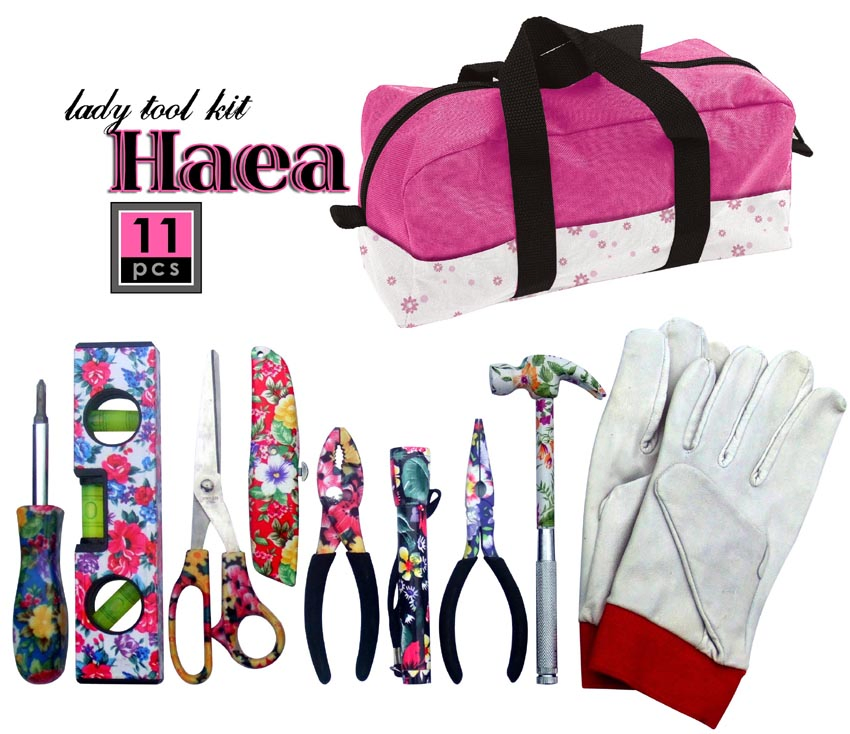 11PCS Senhora Kit em Bolsa, Estampado de Flores