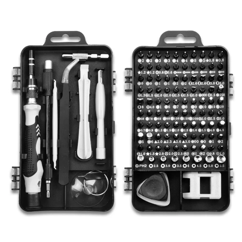 124 em Um Conjunto de Chaves de Fenda Kit de Ferramentas Ferramentas Móveis de Precisão Multi Bit Reparação de Celulares