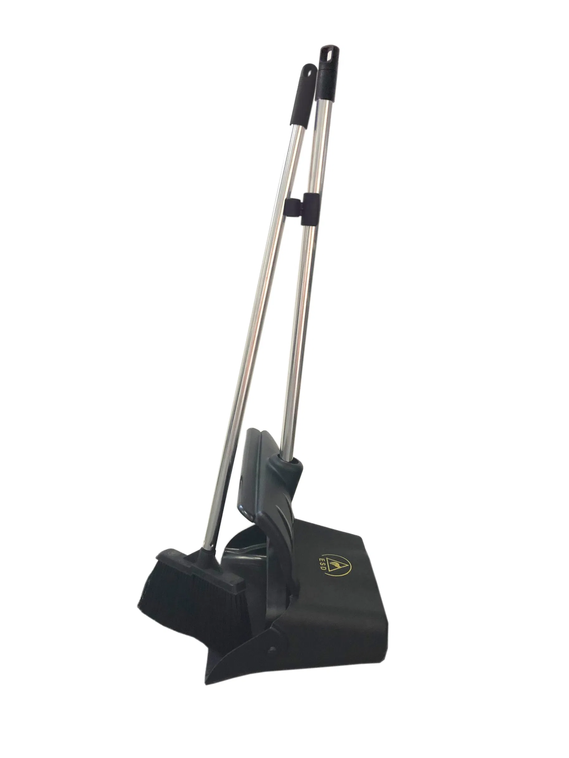 Conjunto de Vassoura e Pá Antiestática de Alta Resistência com Cabo de Aço Inoxidável Ferramentas de Limpeza Industrial