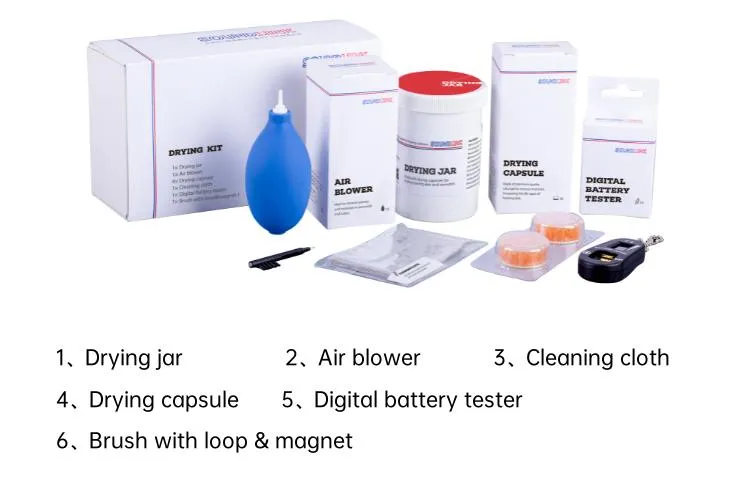 Kit de Ferramentas para Secagem de Aparelhos Auditivos para Manutenção Diária e Cuidados de Higiene
