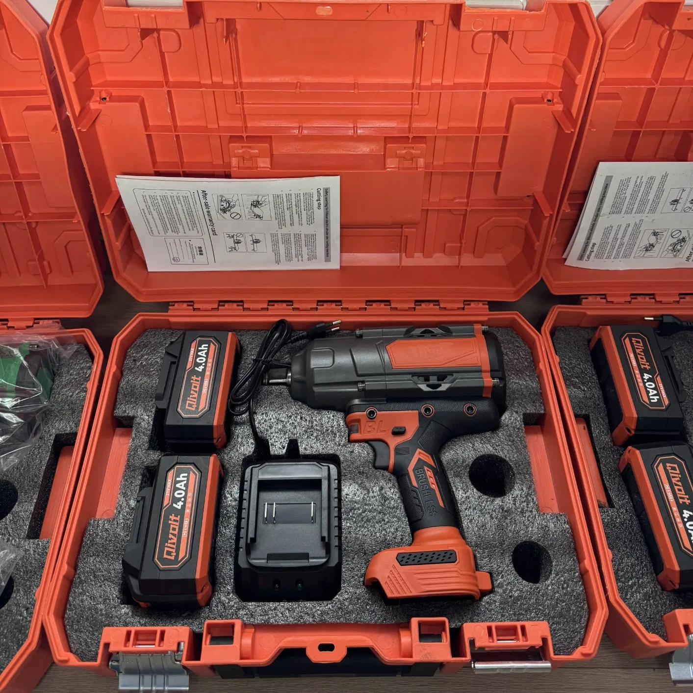 21V Conjunto de Ferramentas Elétricas Sem Fio com Furadeira, Chave de Impacto, Esmerilhadeira com Bateria, Carregador e Caixa de Ferramentas para Marcenaria