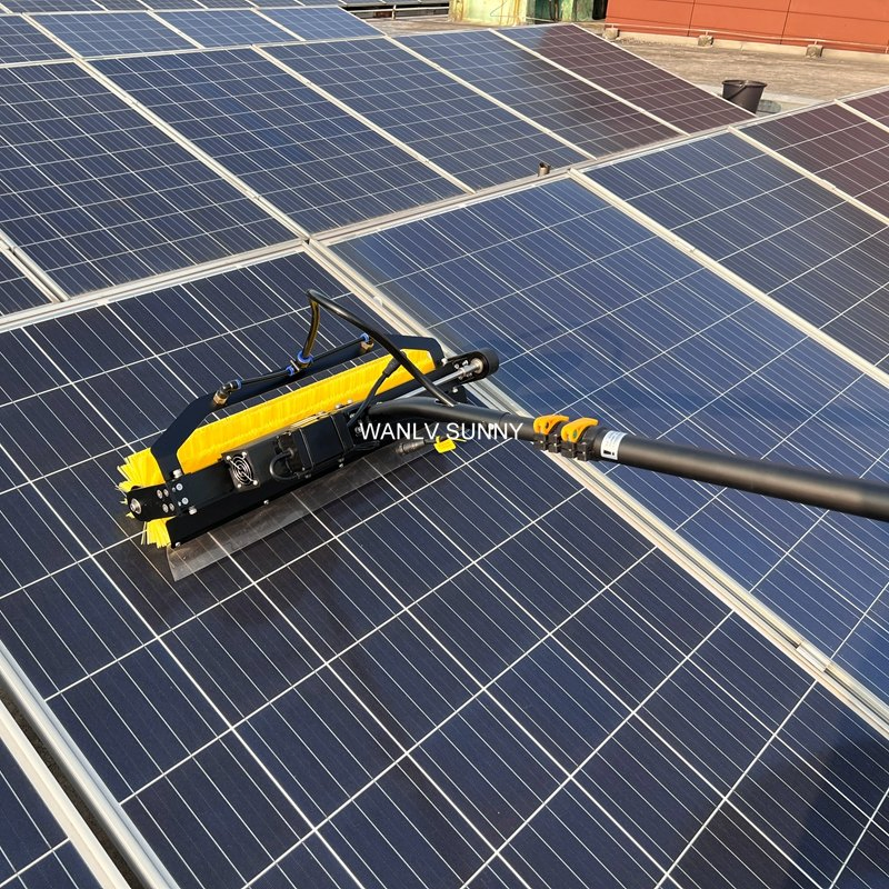 Kit de Escova de Limpeza de Painéis Solares Profissional com 12FT Cabo de Extensão