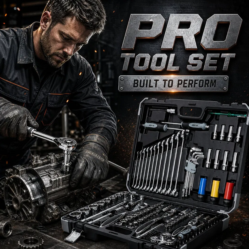 128PCS Conjunto de Ferramentas para Reparação de Automóveis, Estojo de Chave de Soquete, Kit de Ferramentas Manuais para Mecânico