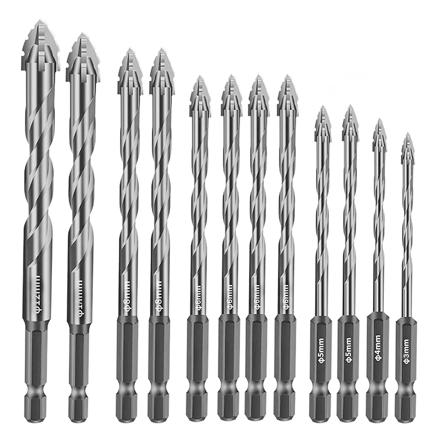 Kit de Ferramentas para Madeira com Abertura Triangular em Ponta de Carboneto de Tungstênio