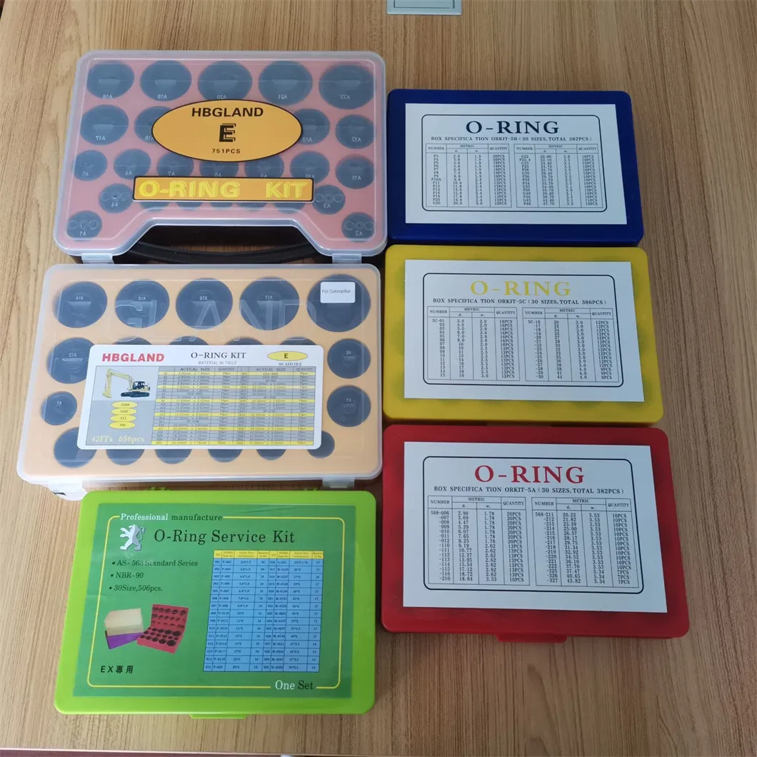 Conjunto de Anéis de Borracha para Reparos Profissionais Caixa de Kit de O-Rings