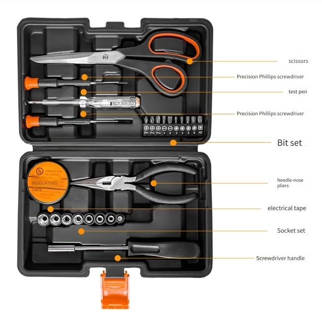 Antauto 158PCS Kit de Ferramentas Mecânicas Profissionais Ferramentas Manuais