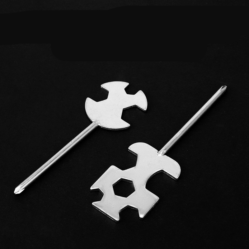Ferramenta Multifuncional 6 em 1 Chave de Wrench Cruzada de Extremidade Aberta de Aço Ferramenta Manual Portátil para Reparos Automotivos