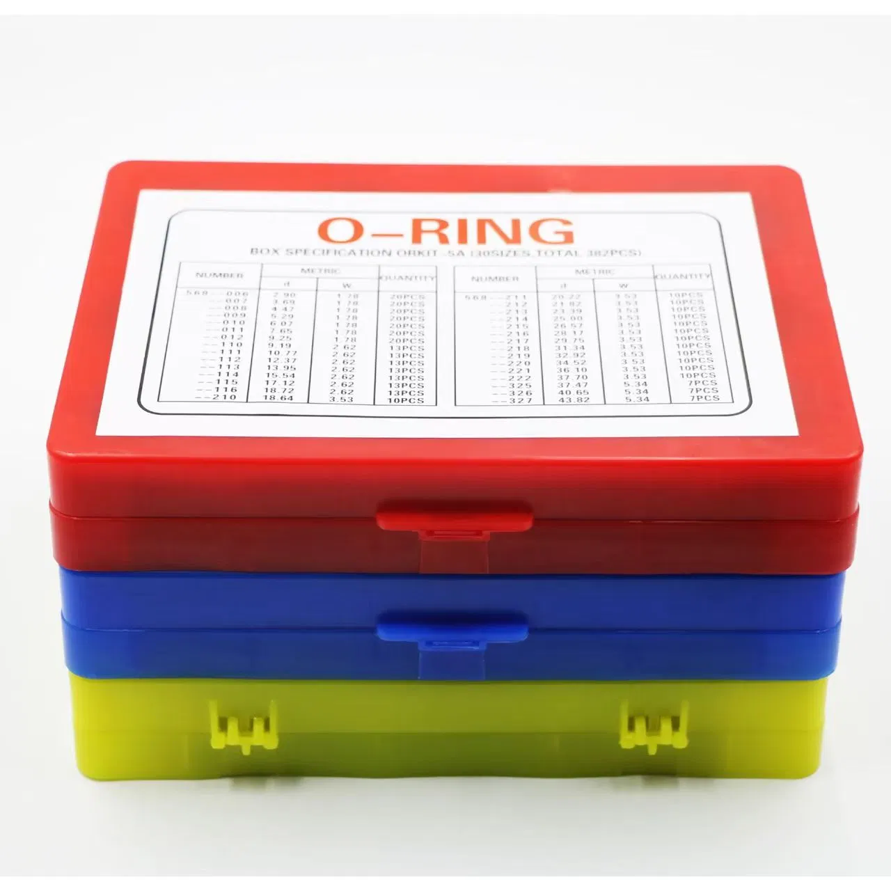 Conjunto de Anéis O de Borracha Mecânica Hidráulica para Reparo de Escavadora, Caixa de Ferramentas de Vedação, NBR FKM Silicone, Conjunto de Anéis O Gigante