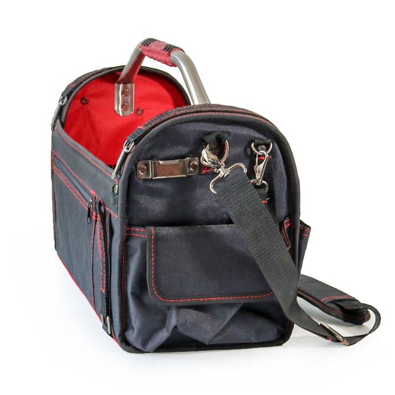 Conjunto de ferramentas para manutenção de aparelhos elétricos com múltiplos bolsos, alça de metal, tecido Oxford de atacado e capacidade de carga