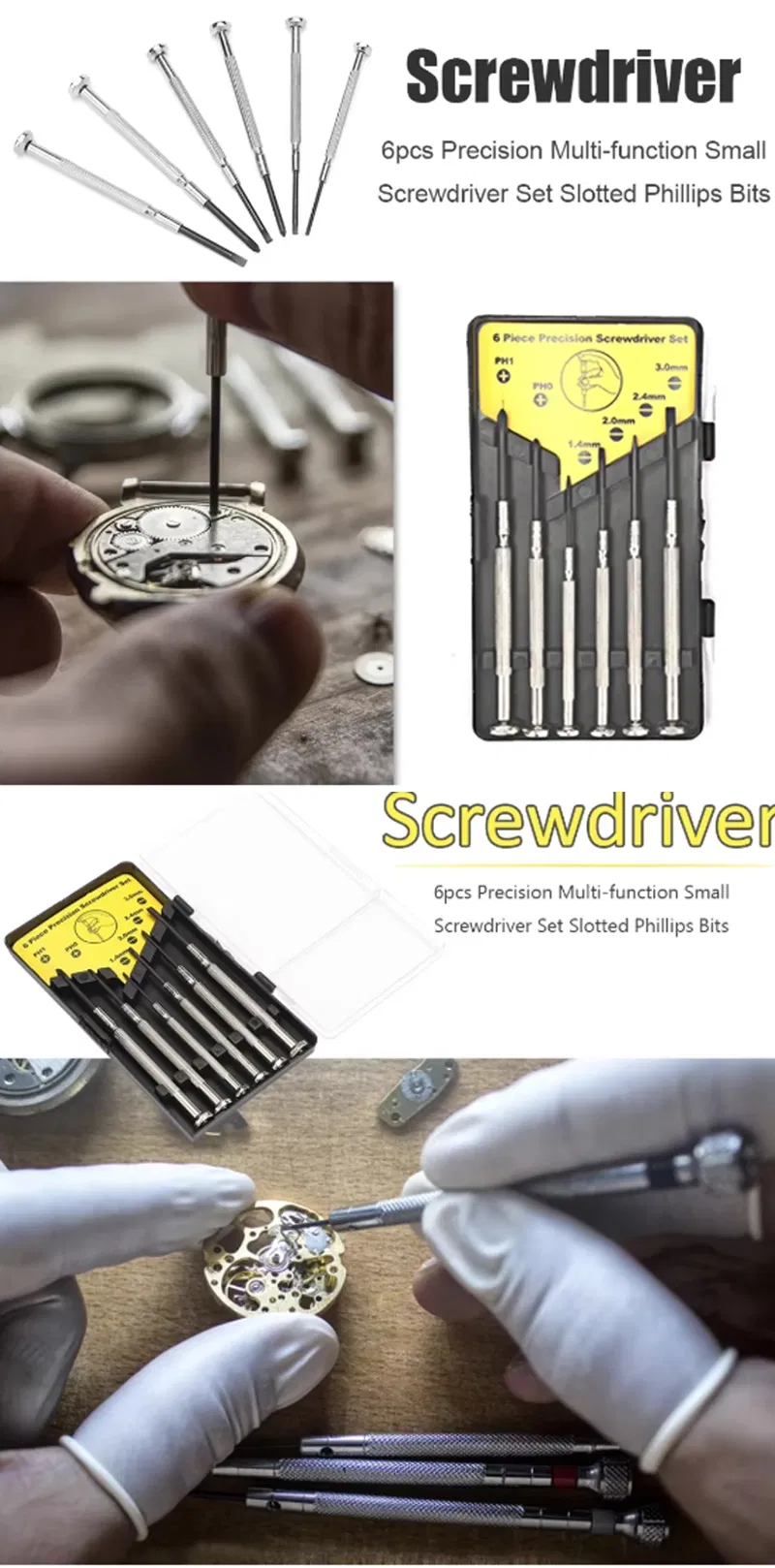 Conjunto de Chaves de Fenda Mini Chave de Fenda Kit de Ferramentas de Reparação de Precisão
