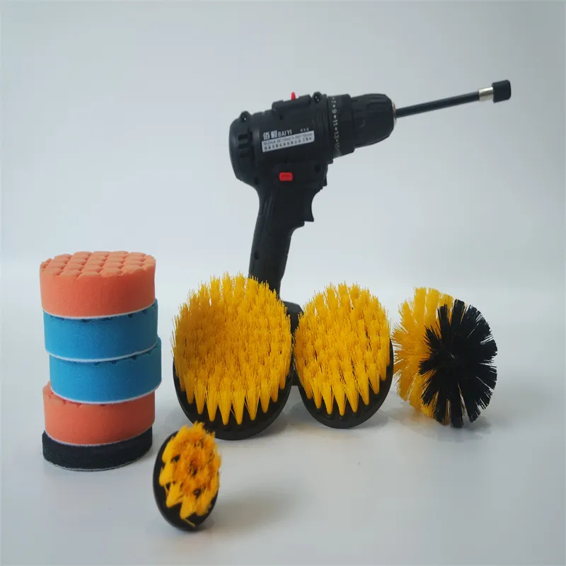 Kit de Escovas de Limpeza para Furadeira de Uso Familiar 3PCS Escova de Limpeza para Furadeira para Limpeza de Carros