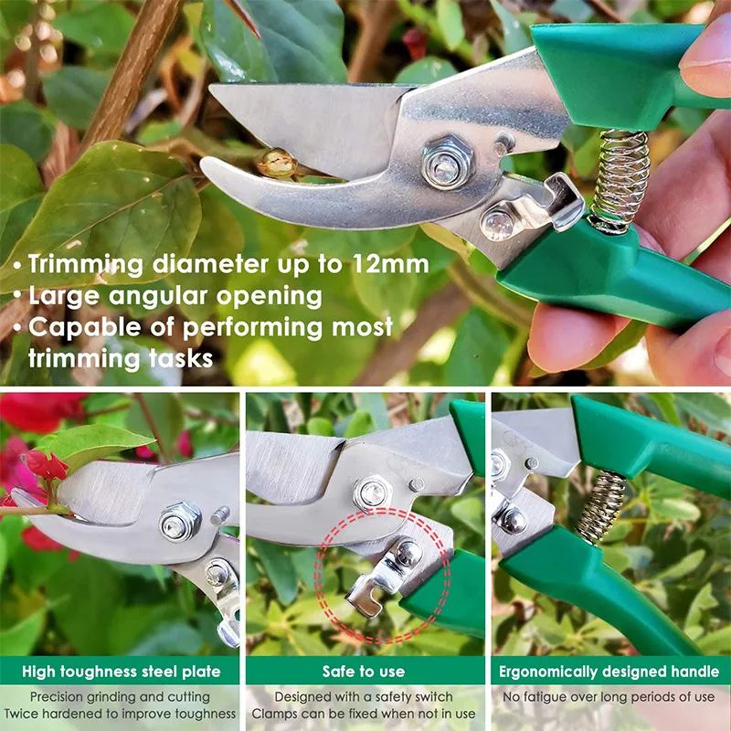 10 Conjunto de Ferramentas de Jardinagem para Mulheres e Crianças com Bolsa Multi Funcional de Alta Resistência, Conjunto de Ferramentas de Mão com Pegada Antiderrapante, Conjunto de Ferramentas para Estufa