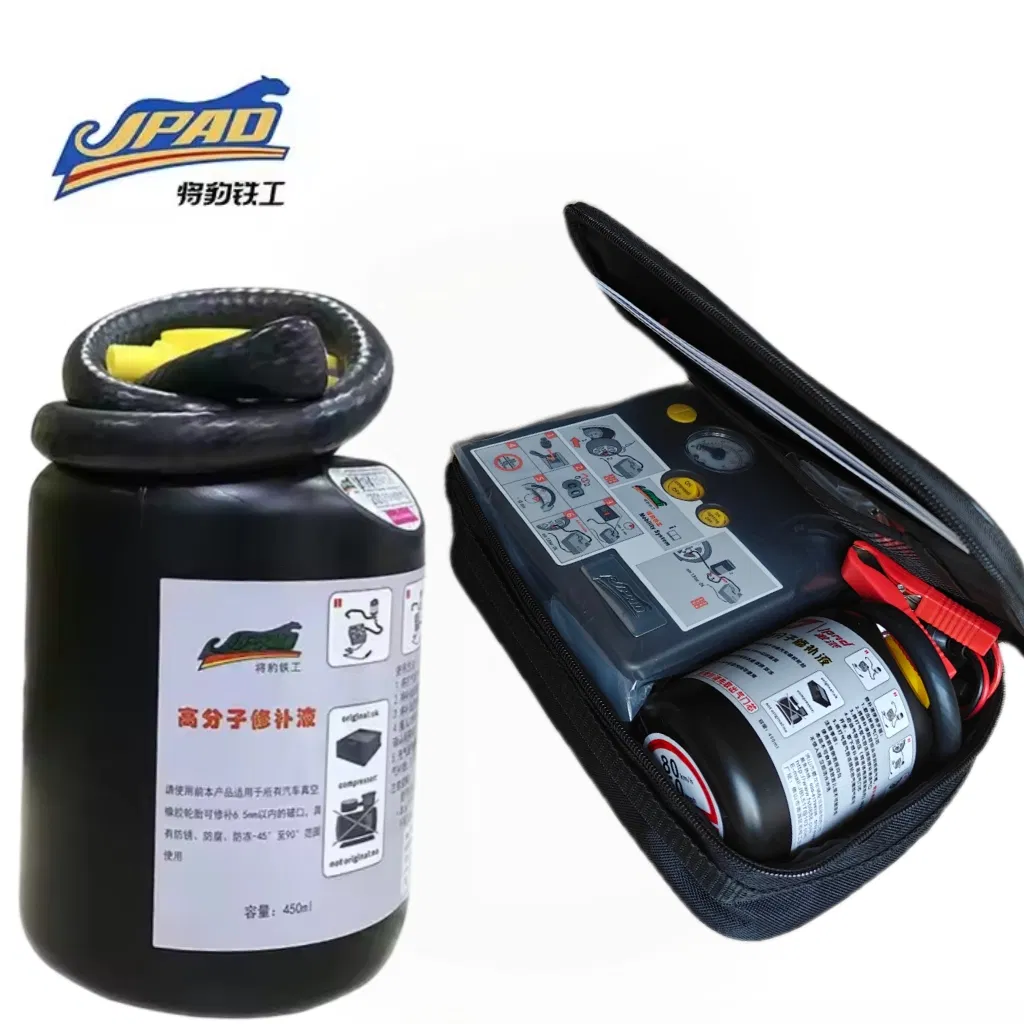 Kit de Ferramentas de Reparo de Pneus de Emergência para Veículos Elétricos de Nova Energia, Bomba Inflável Portátil Universal com 12V Bomba de Ar 180W