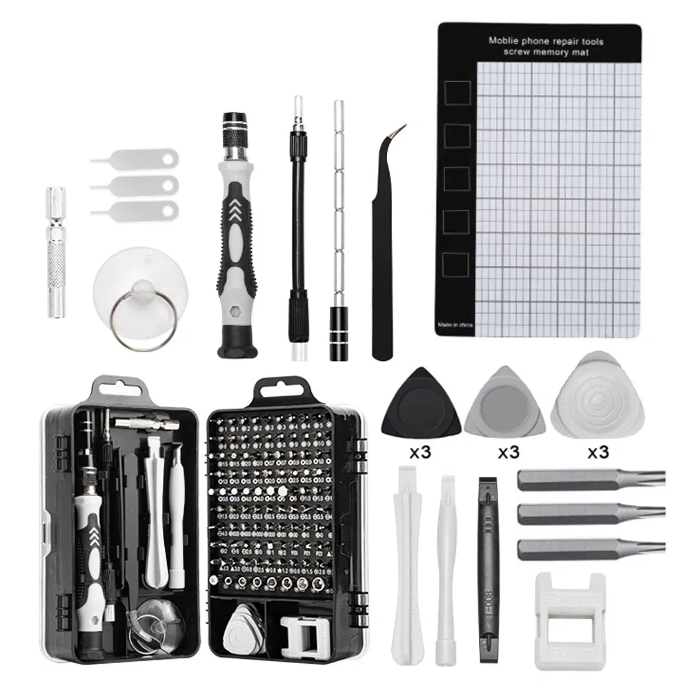 124 em Um Conjunto de Chaves de Fenda Kit de Ferramentas Ferramentas Móveis de Precisão Multi Bit Reparação de Celulares