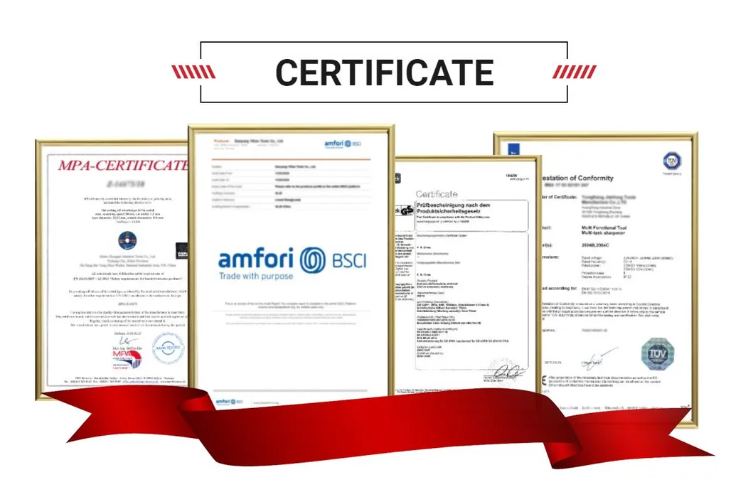 Certificações do Kit de Ferramentas