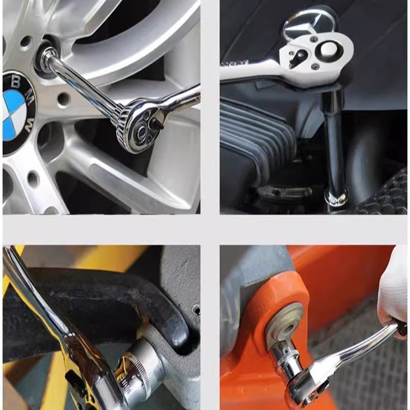 Conjunto de Chave de Catraca Multifuncional de Ferramentas para Reparação Mecânica de Automóveis