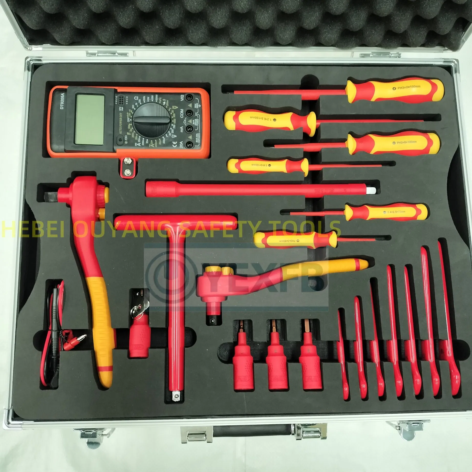 1000V Kit de Ferramentas Isoladas Elétricas para Inspeção, Manutenção e Montagem de Veículos Elétricos/Híbridos, Certificado VDE