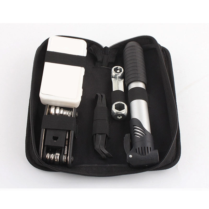 Conjunto de Reparação de Bicicleta, Conjunto de Pneus, Bomba, Conjunto de Chaves de Reparação, Bicicleta de Montanha, Ferramenta Multifuncional Portátil de Reparação de Bicicleta com Mini Bomba